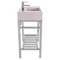 Modern Console Sink Vanity, Pink Ceramic Sink, 32